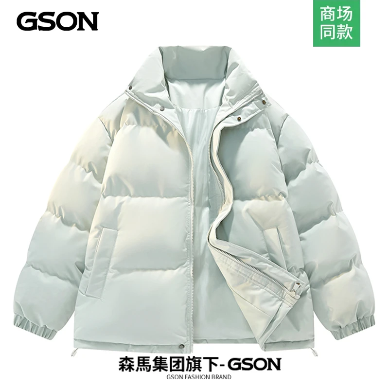 GSON冬季女士棉衣外套潮流时尚情侣款加厚保暖美式潮牌棉袄棉服e