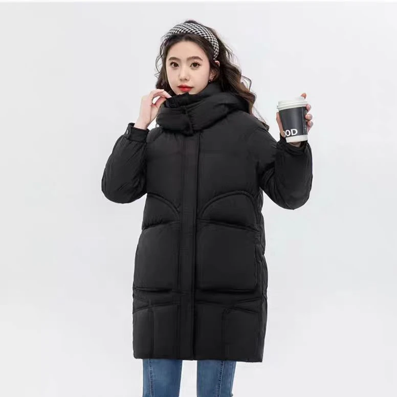 2024年秋冬新款可脱卸中长款羽绒服外套2309冬季宽松时尚