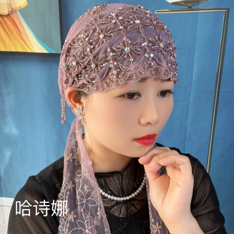 哈诗娜2024年新款高档流苏手工帽子披肩包头帽子网红爆款火爆开售