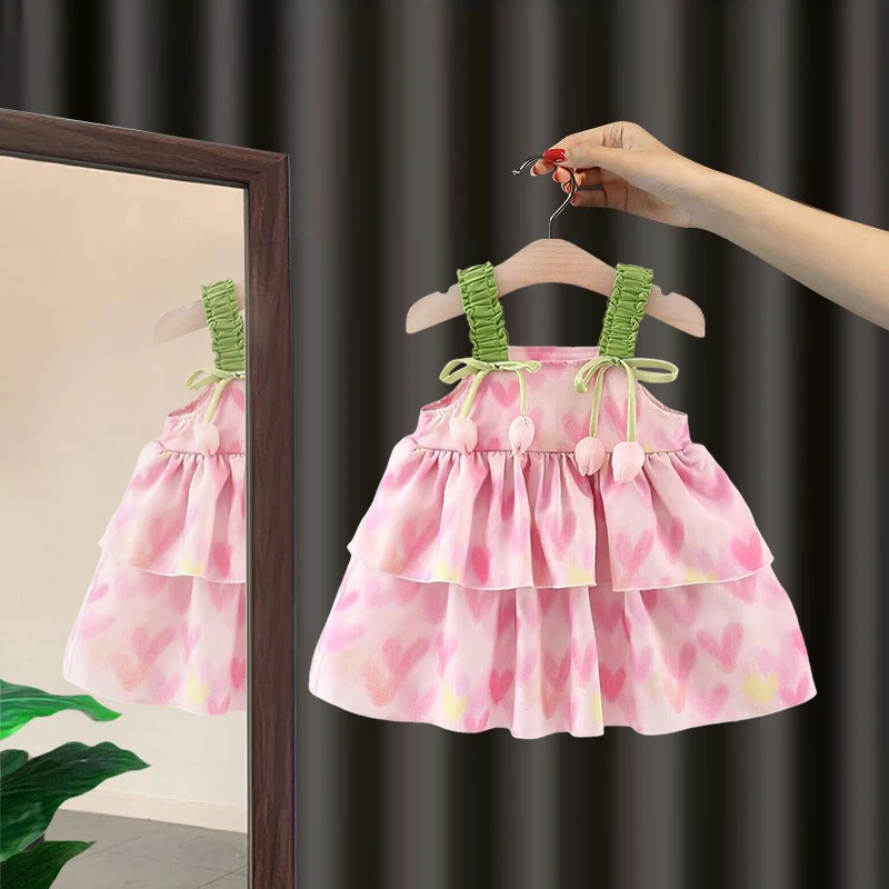 女童洋气连衣裙夏季女宝宝吊带公主裙1岁3小女孩婴儿夏装薄款裙子