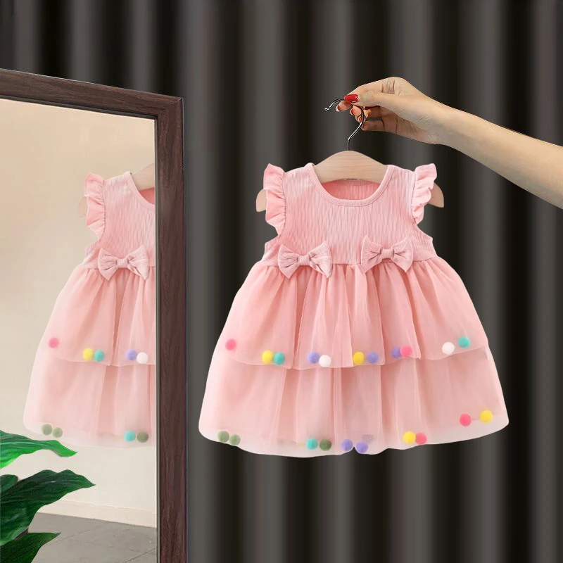女童夏季连衣裙洋气周岁女宝宝礼服儿童节小女孩韩版婴儿公主裙子