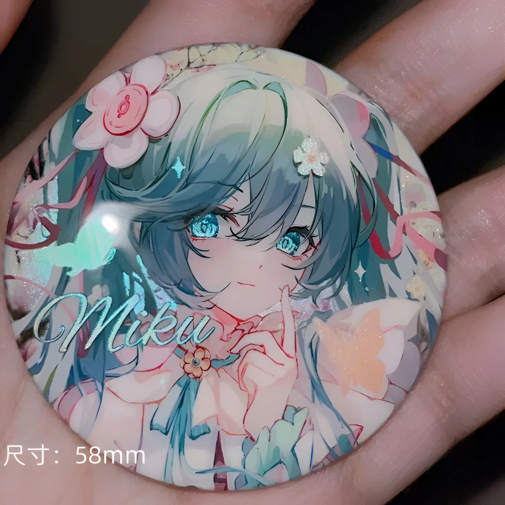 初音未来反光吧唧miku周边动漫卡通应援徽章学生背包挂饰胸针谷子