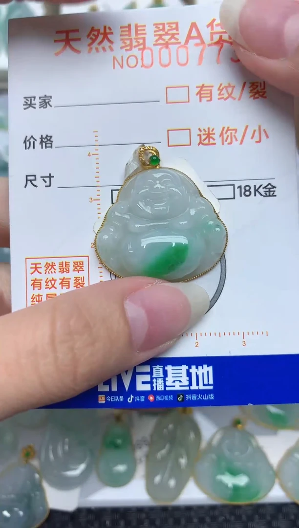 【闪购商品】翡翠颈饰18K金镶嵌86345131236546