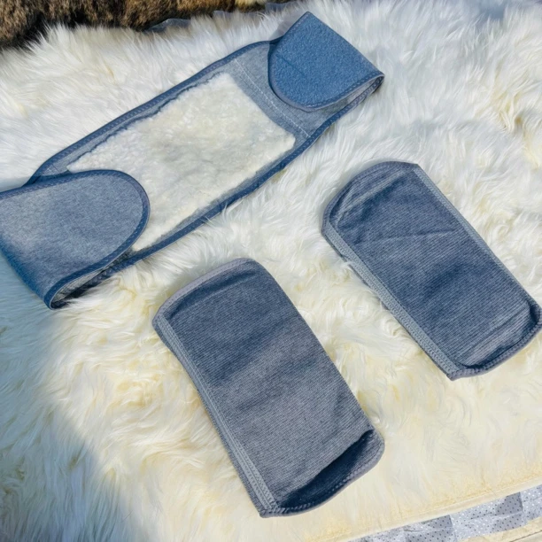 唛唛毛保暖拍护腰带护膝一共三件福利价！