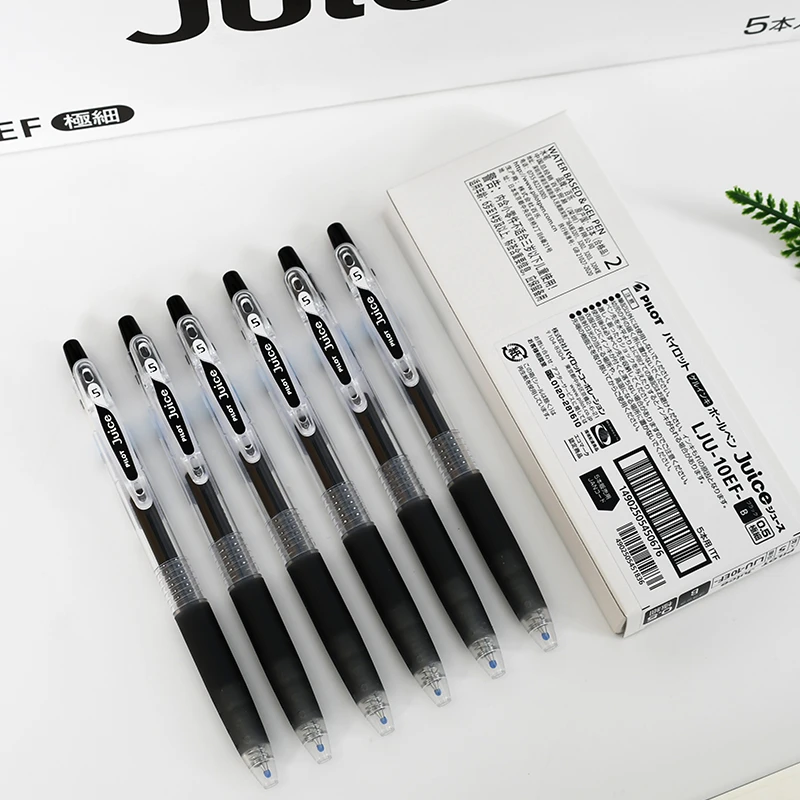 日本pilot百乐果汁笔速干juice按动中性笔0.5m黑色学生考试耐用笔