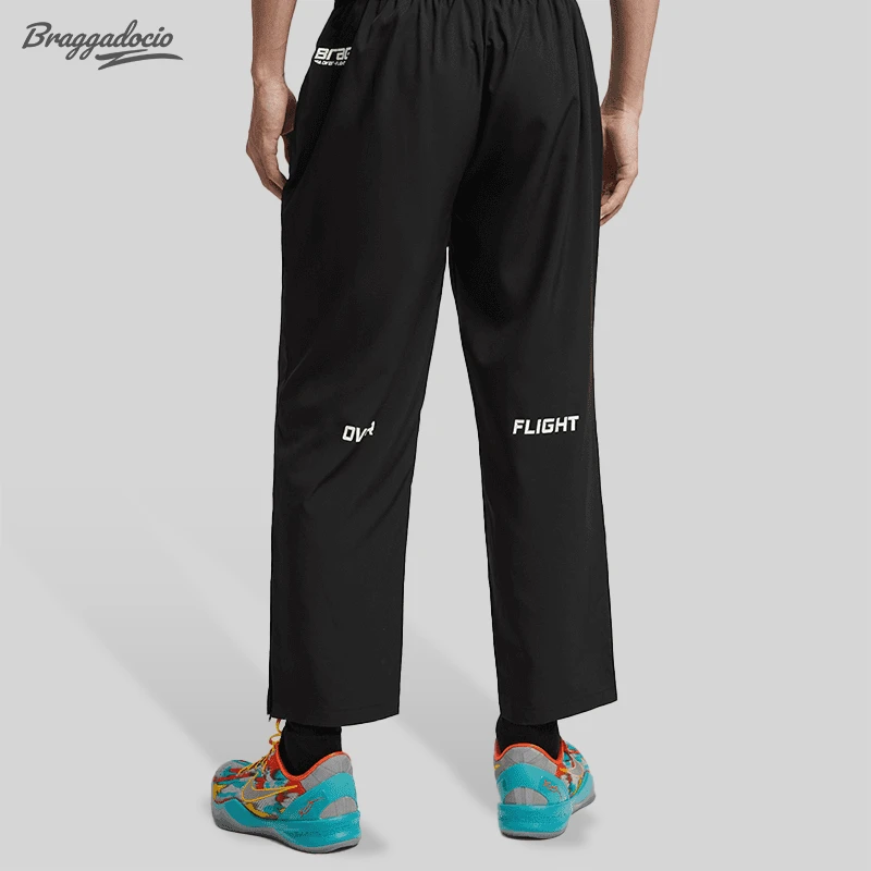 BRAGGADOCIO梭织运动裤速干夏季男子篮球长裤薄款舒适宽松直筒裤