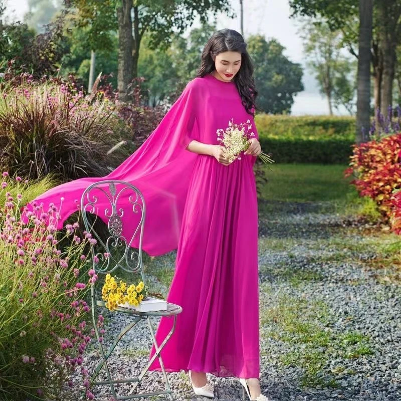 仙女飘逸仙气单件套头长款度假旅游拍照斗篷披肩披风外搭古风时髦