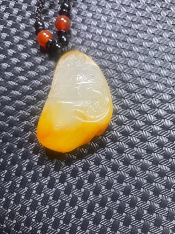 和田玉精美挂件龙龟