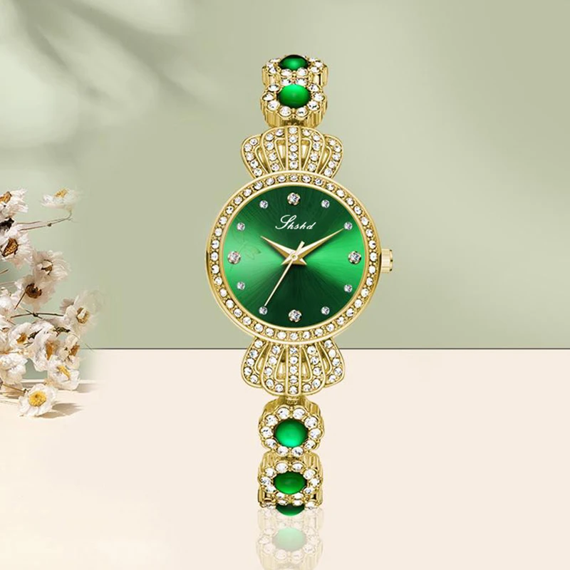 正品手表2024年新款手表女士女款时尚简约轻奢皇冠满钻小众表LV1