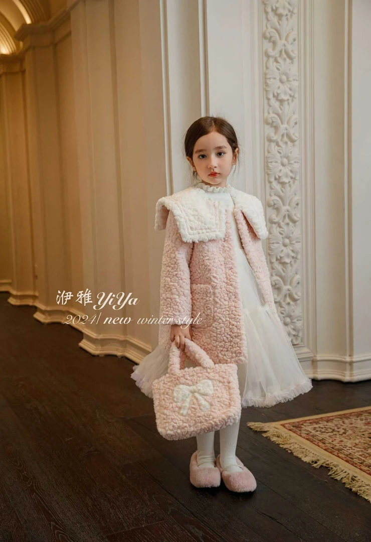 女童洋气舒适公主系列毛毛大衣