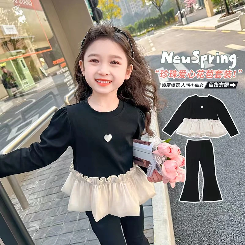 女童秋季套装洋气时尚韩版儿童休闲衣服女宝宝春秋长袖网红两件套