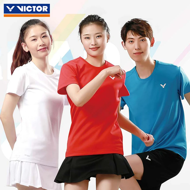 威克多victor羽毛球服30030胜利男女运动短袖T恤易干透气专用