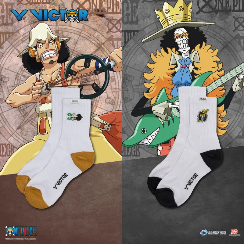 VICTOR/威克多羽毛球袜航海王联名款男女袜运动中筒透气SK-OP潮袜