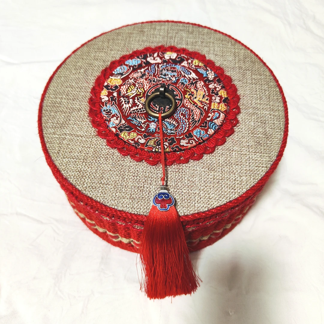 成一手工麻绳喜庆收纳盒成品