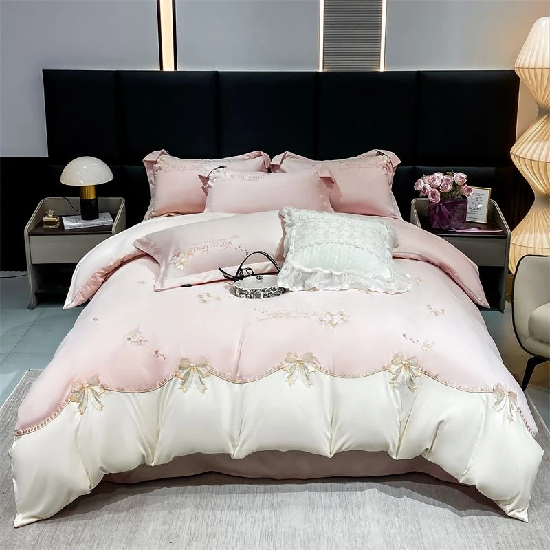 【晴美】尾单刺绣四件套-伊芙琳系列