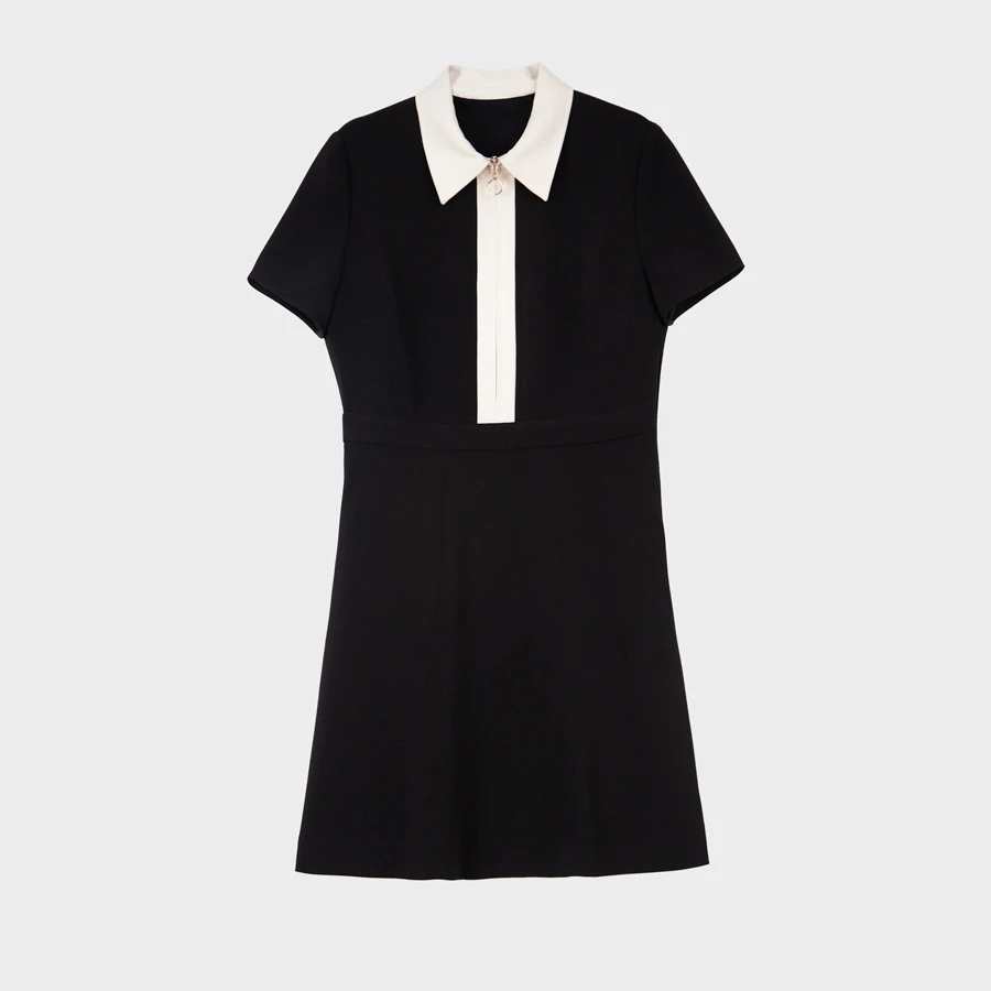 【六丑】新款精品修身女装白领拉链连衣裙【星月夜】301LYQ0105