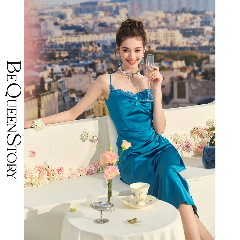 余潇潇【香肩舞会】法式轻奢性感优雅修身吊带连衣裙