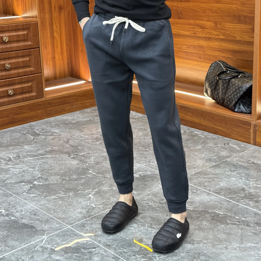 2024秋冬新款时尚休闲百搭存色净版加绒小脚卫裤680-2