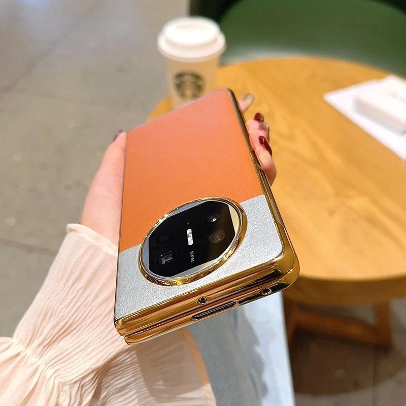 华为matex5手机壳大漠银月男女matex5典藏版素皮防摔x3折叠屏防摔