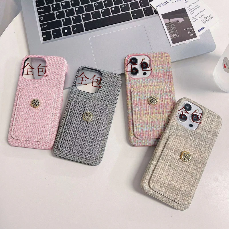 山茶花卡包适用华为MATE60手机壳NOVA11荣耀90X30女日韩P40P50PRO