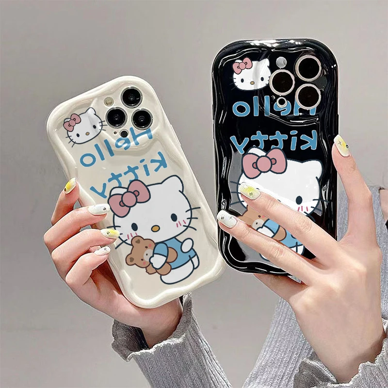 少女KT猫咪适用苹果15华为OPPOVIVO小米荣耀手机壳女软MATE60PRO