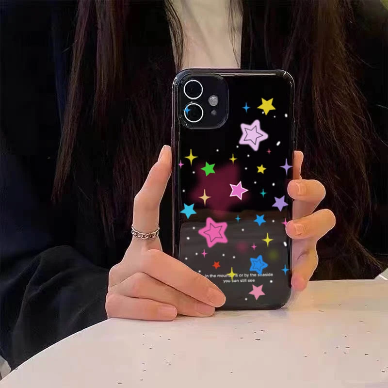 彩色星星小米12手机壳/红米K50k40k30女note12/11T/10/9/8/7pro软