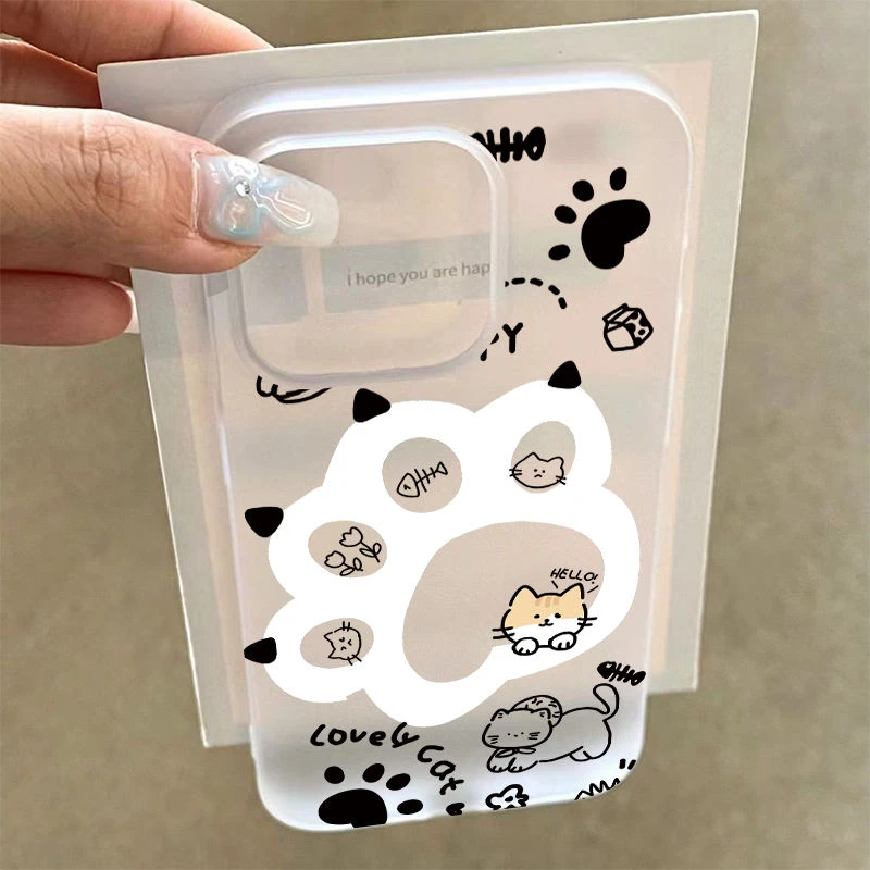 猫咪爪印适用苹果15PRO手机壳iPhone1314MAX华为Pura70套68PLUS套