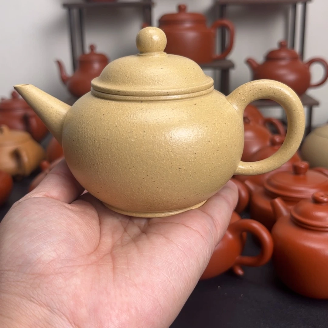 紫砂茶壶全手本绿水平200毫升