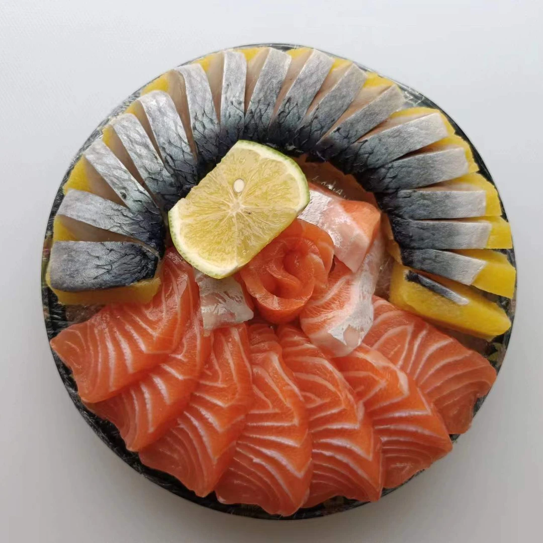 三文鱼拼希鲮鱼刺身