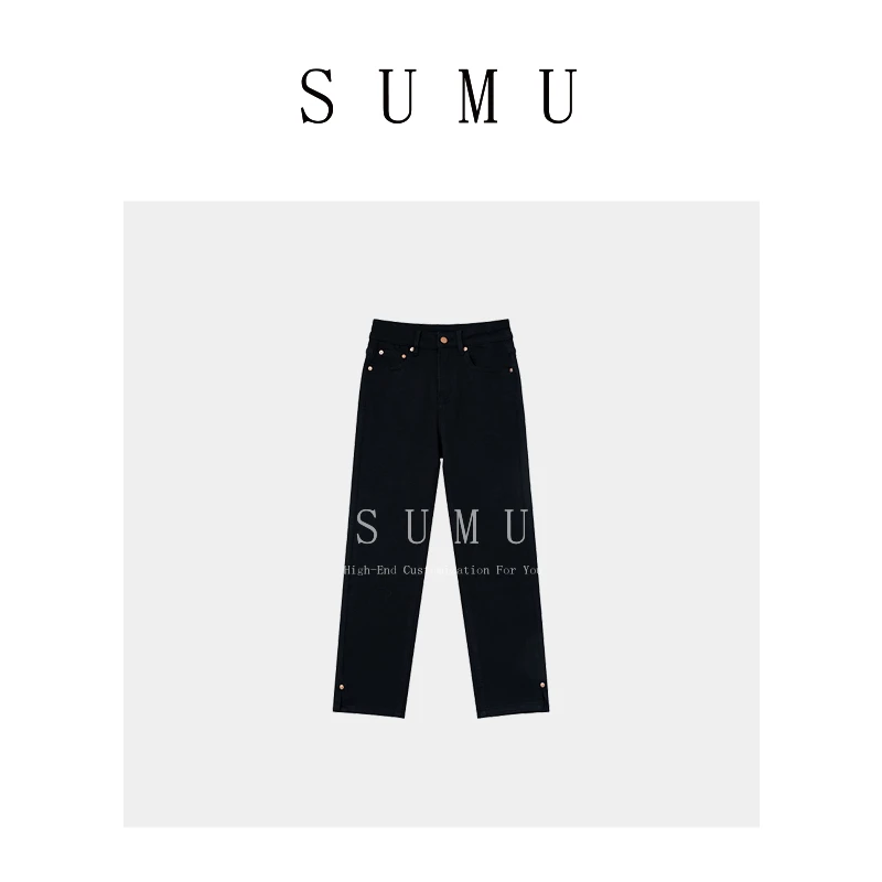 宿慕SUMU 女款烟管牛仔裤 9-21 秋季2024新款时尚牛仔裤C9901M