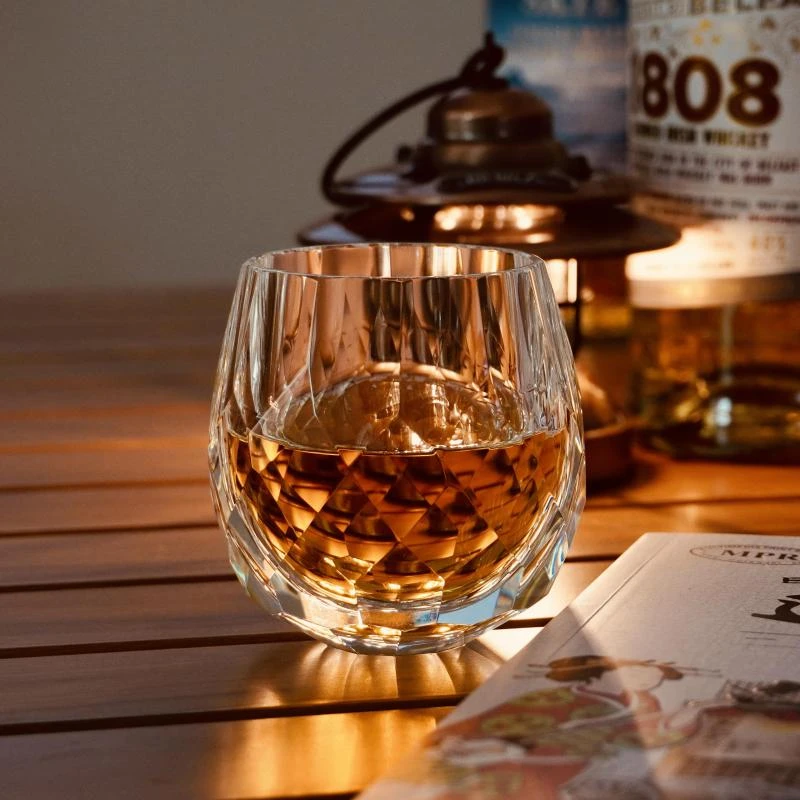 钻石杯 马师傅钻石杯 会发光的威士忌酒杯 重工质感水晶杯