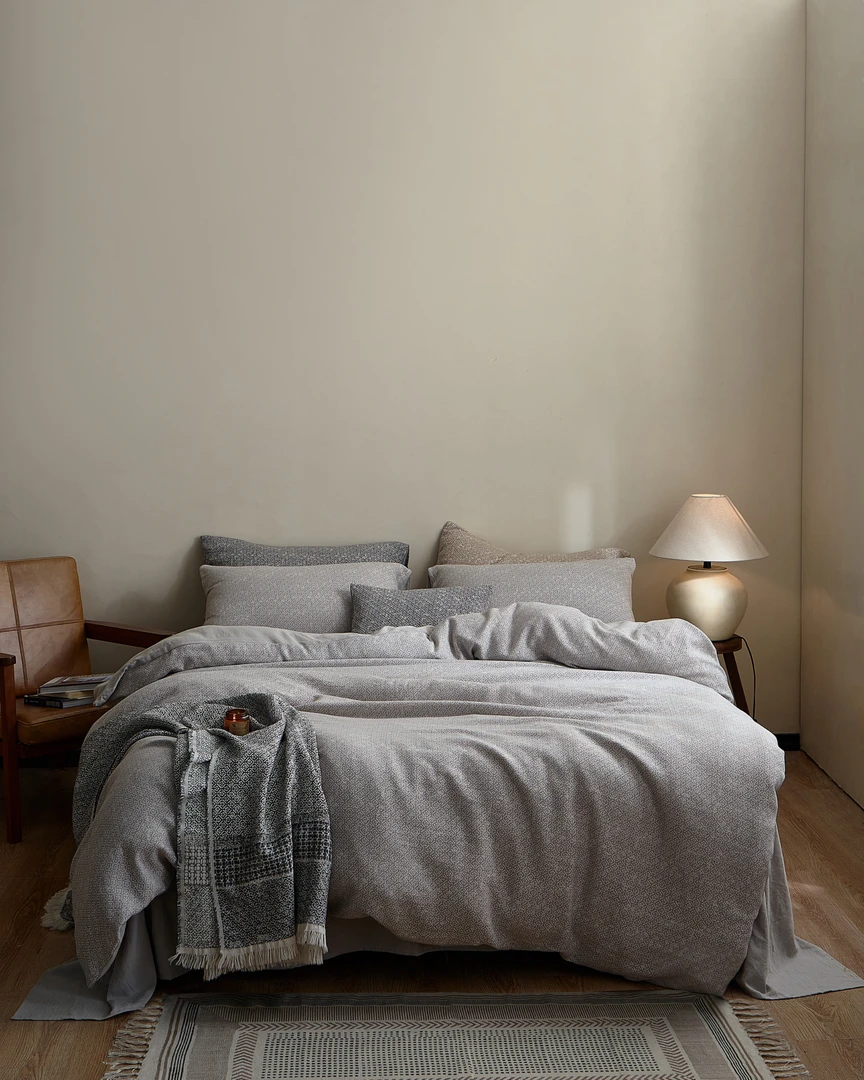 【麻小屋-星空】外贸原单100%精梳棉 加厚三层 色织提花 四件套