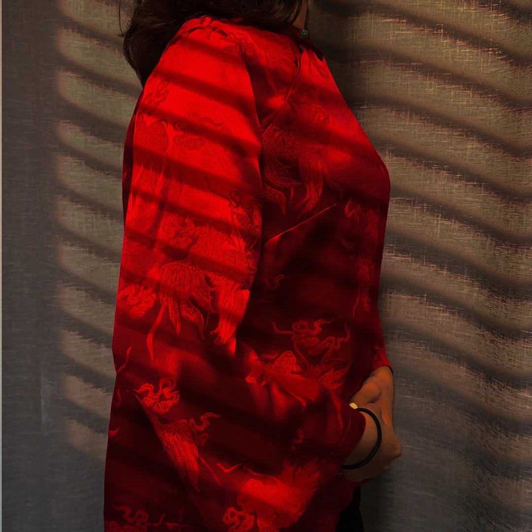 【锦绣集】秋季上新     冠乐皱新中式套头长袖上衣