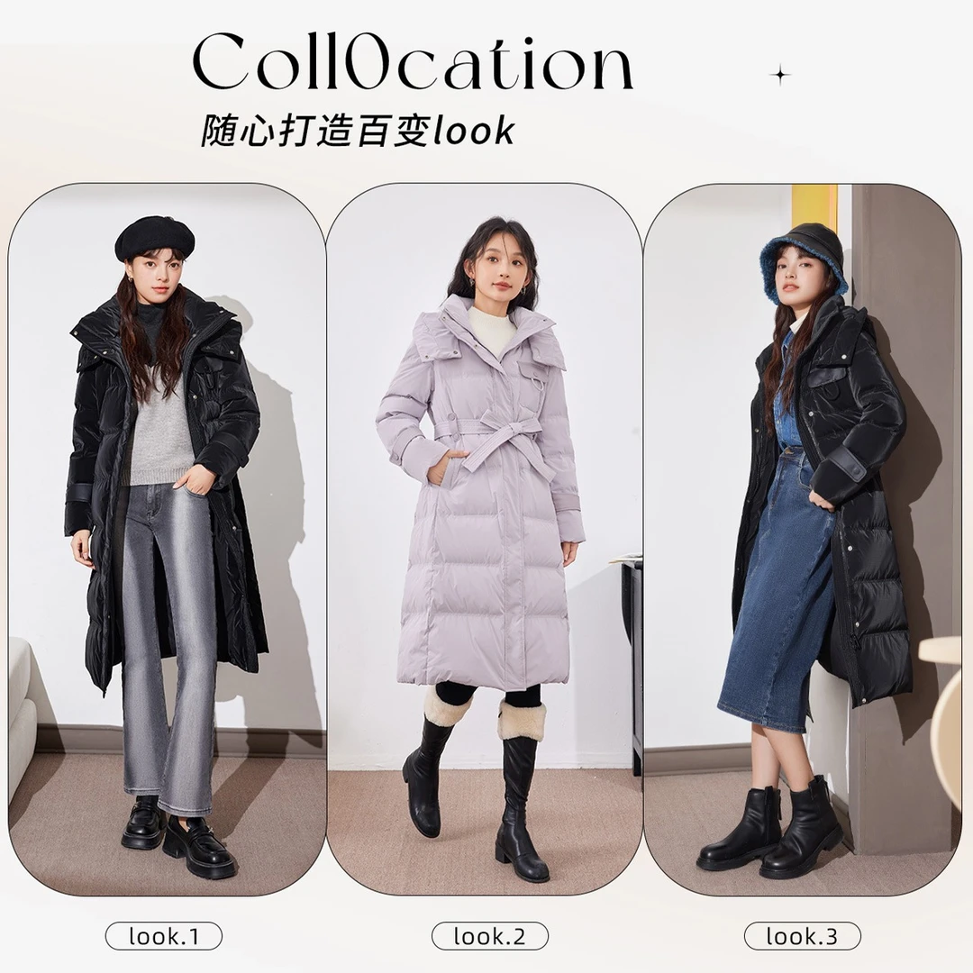 爱依服新款羽绒服户外收腰爱依服羽绒服爱依服女羽绒服加厚冬季