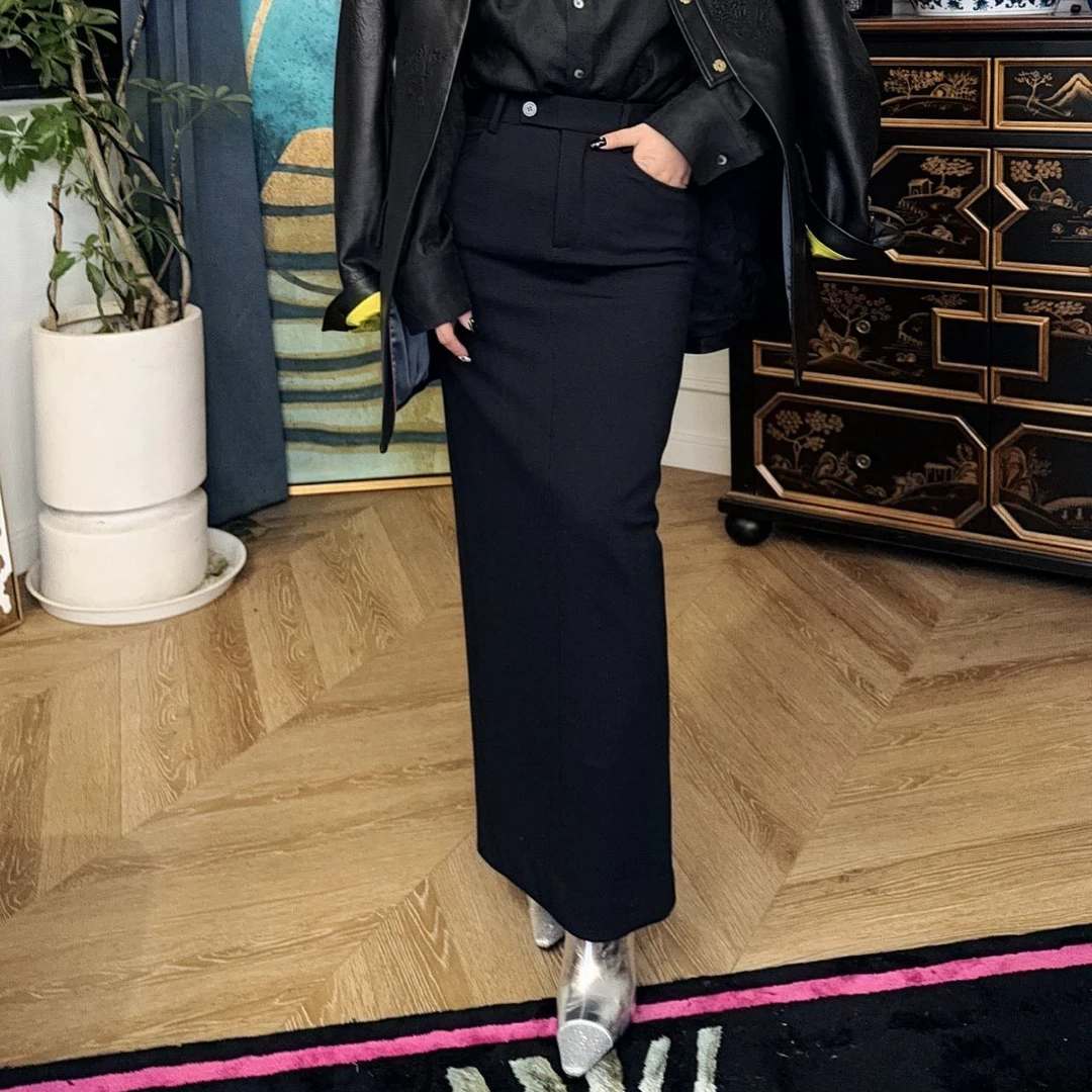 【顾文婷推荐】蒋云 弹力斜纹提臀一步裙 E2H11062AA102 时尚