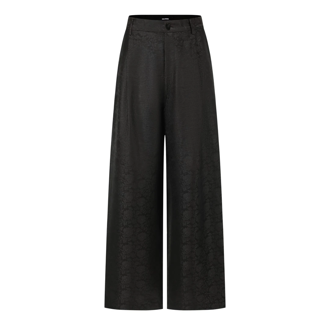 【顾文婷推荐】蒋云 香云纱缠枝墨华经典阔腿裤 K2K10056AA102