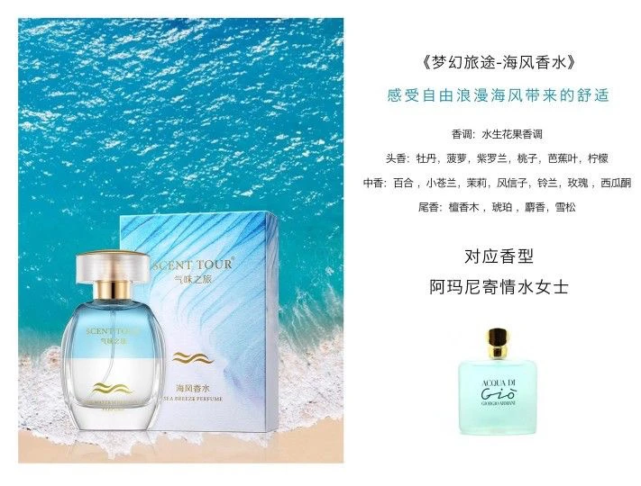 气味之旅茉莉香水玫瑰持久留香小众款学生平价清新蓝色留香清香