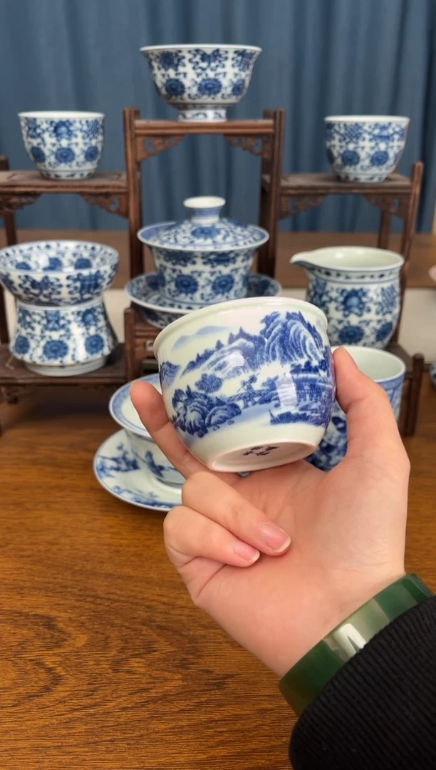 【闪购商品】陶瓷富春山居大缸杯