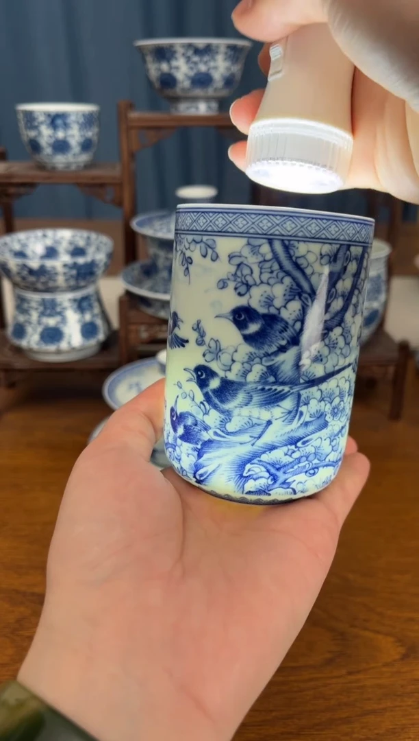 【闪购商品】陶瓷喜上眉梢直筒杯