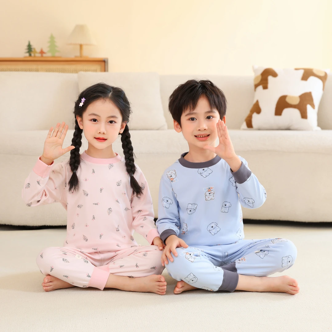儿童秋冬德绒保暖内衣套装中大童家居服宝宝打底睡衣儿童节长袖