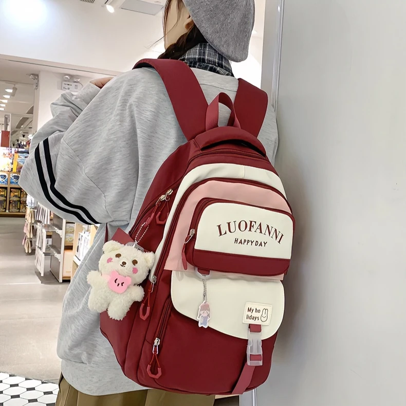 大容量双肩背包小学生女森系正品网红款旅游小书包包包女背包轻奢