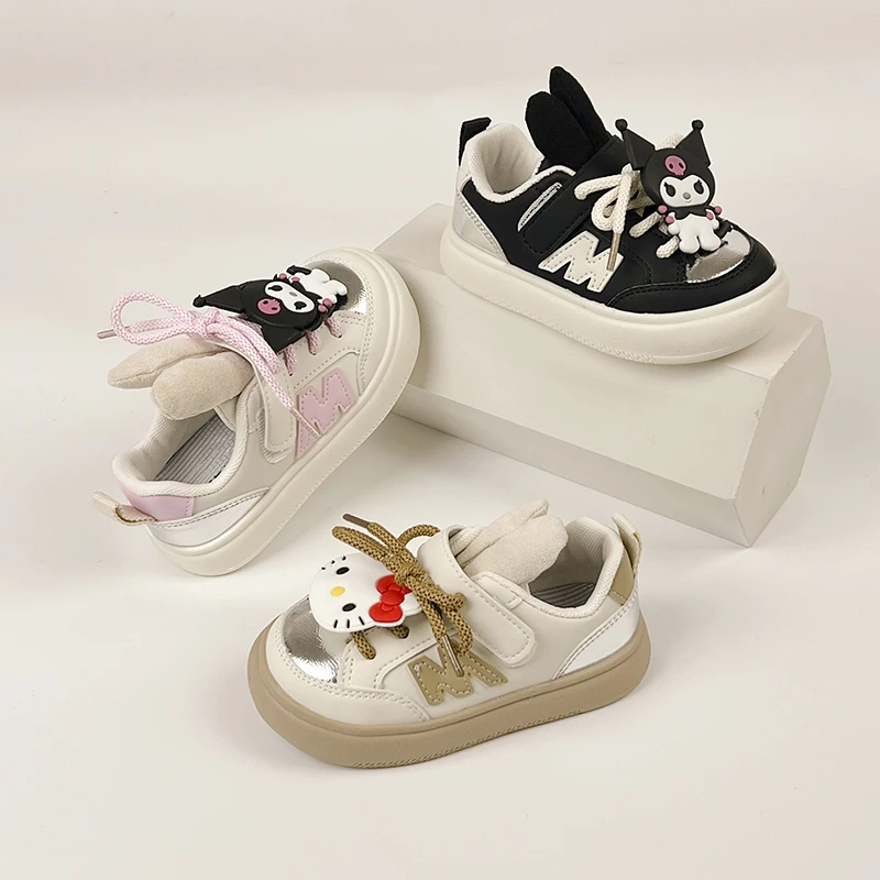 儿童运动鞋2024年春新款时尚魔术贴软底轻便时尚板鞋女童休闲鞋