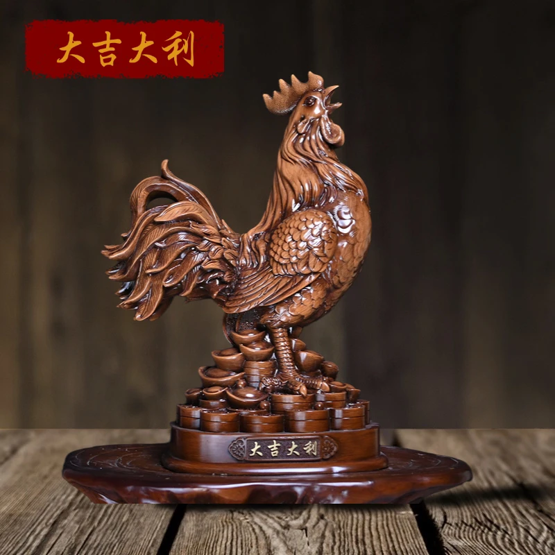 长34高50cm大号精美公鸡生肖创意摆件乔迁开业大吉大利高端大礼品