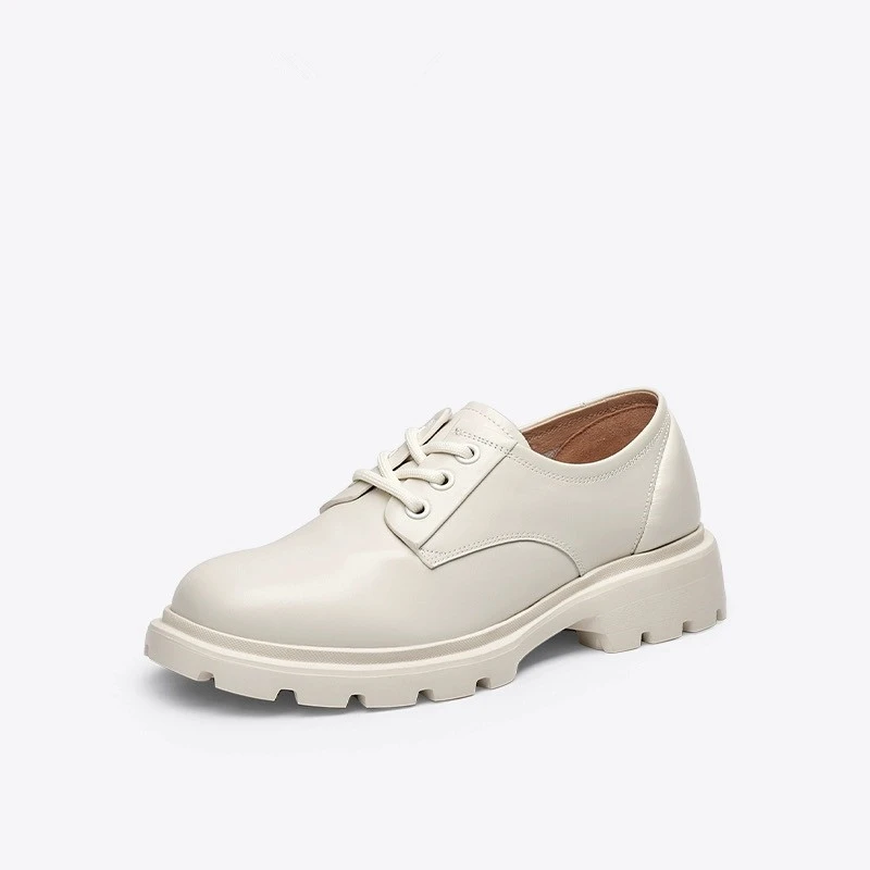 时尚简约休闲乐福鞋超轻系带百搭小皮鞋  32563-36
