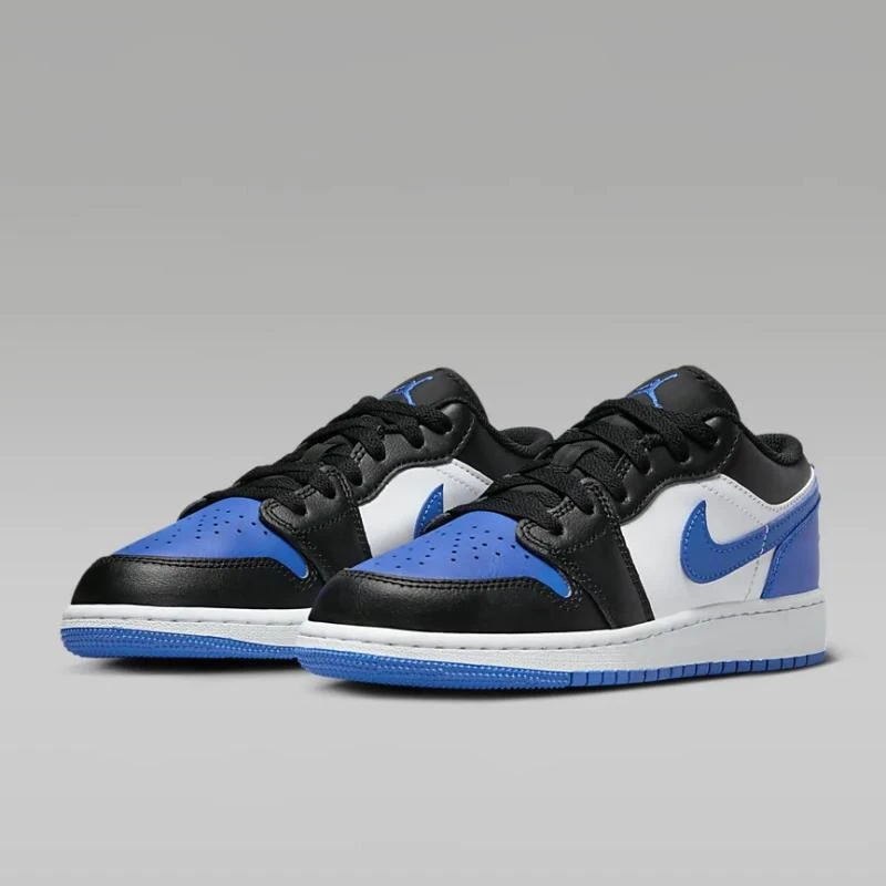 Air Jordan 1 Low AJ1 黑蓝白 小闪电低帮复古篮球鞋 553558-140