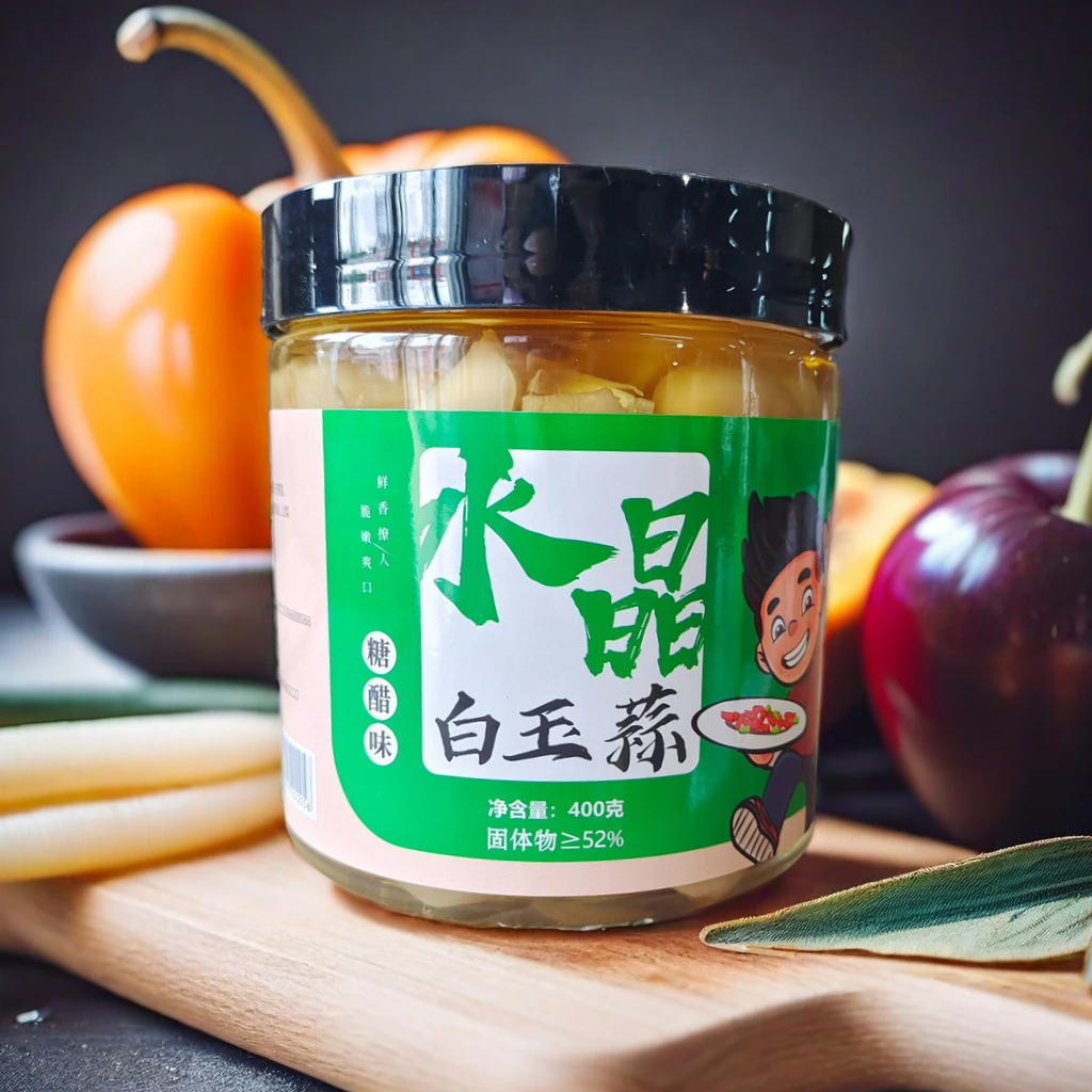 【淮阴大集】丁集糖醋大蒜瓣吃粥炒饭下饭菜水晶白玉蒜瓣