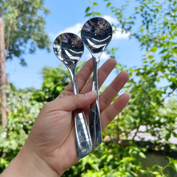 WALLACE镜面圆头吃饭勺2支长度18.8厘米