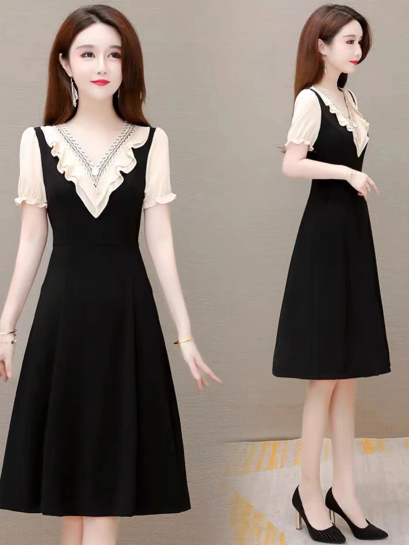 【YY426】2024新款减龄女装夏季高端气质名媛显瘦洋气时尚中长裙子