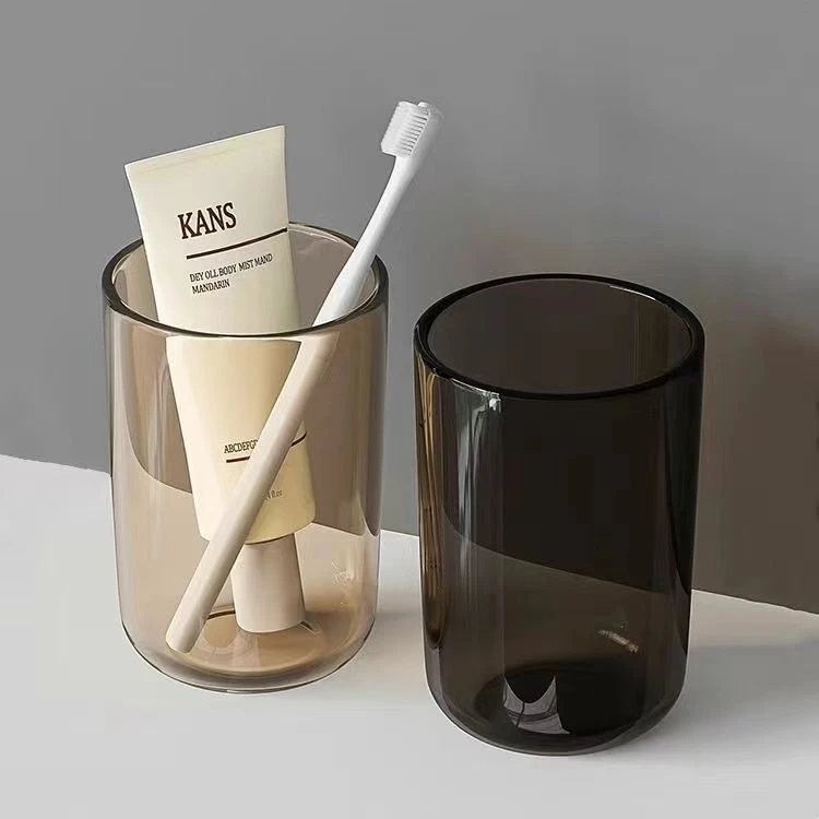 刷牙漱口杯刷牙漱口家用情侣牙刷杯子高档透明洗漱儿童轻奢