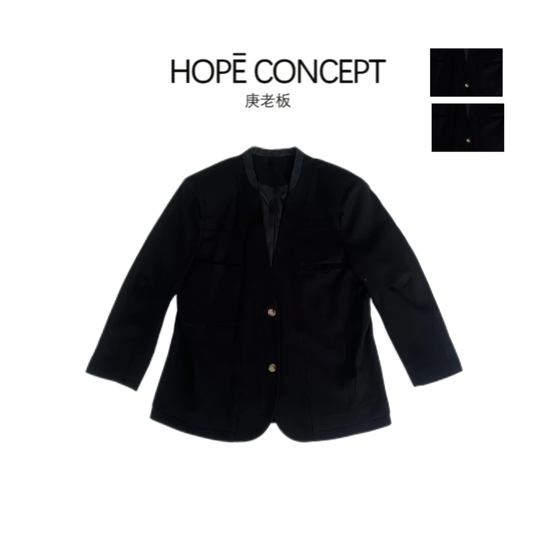 24026#HOPECONCEPT开启入秋企划 复古手工缝线男女同款阔版西装
